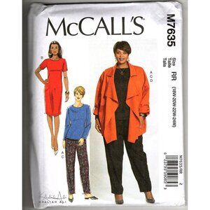 McCall's M7635 Womens 18W to 24W Jacket, Top, Dress and Pants Sewing Pattern